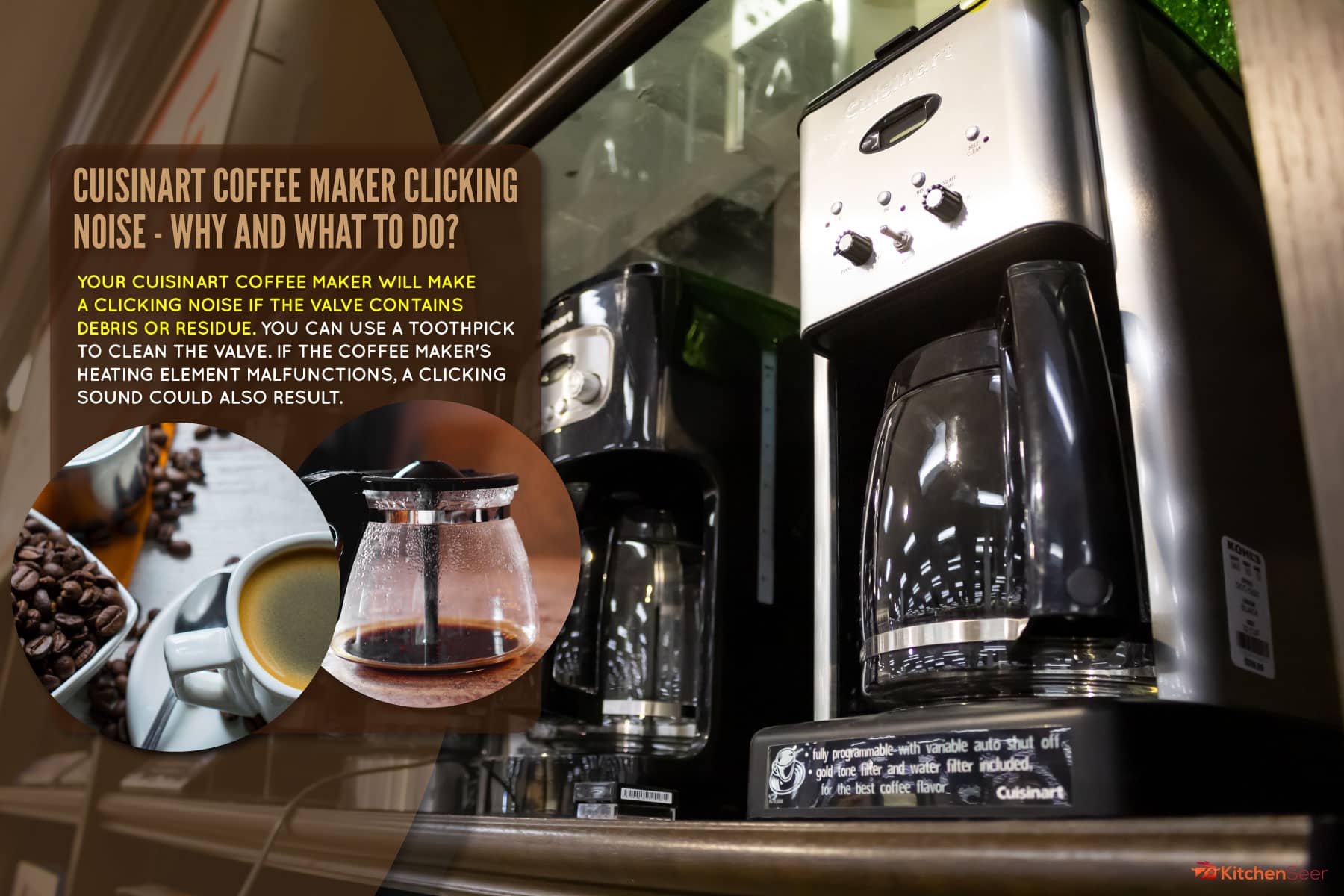 Cuisinart Coffee Maker brand new display on the shop, Cuisinart Coffee Maker Clicking Noise - Why And What To Do?