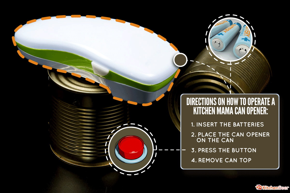 Electric can opener and canned goods, How To Use A Kitchen Mama Can Opener [Quickly & Easily]