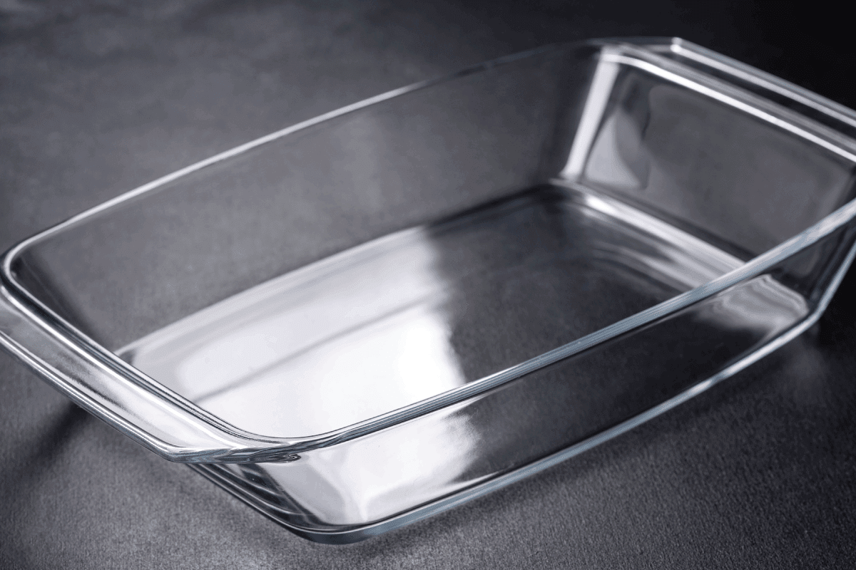 rectangular glass empty dish for baking on a dark concrete background. Can You Use Visions Cookware On A Gas Or Glasstop Stove