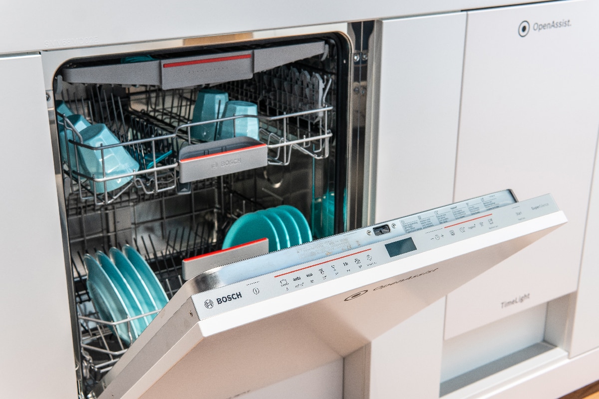 Built-in Bosch dishwasher on display