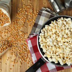 Bagged popcorn is intended for microwave use only, not an air fryer.