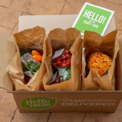 Hello Fresh meal kits in a cardboard box, How Long Does Hello Fresh Last In The Box