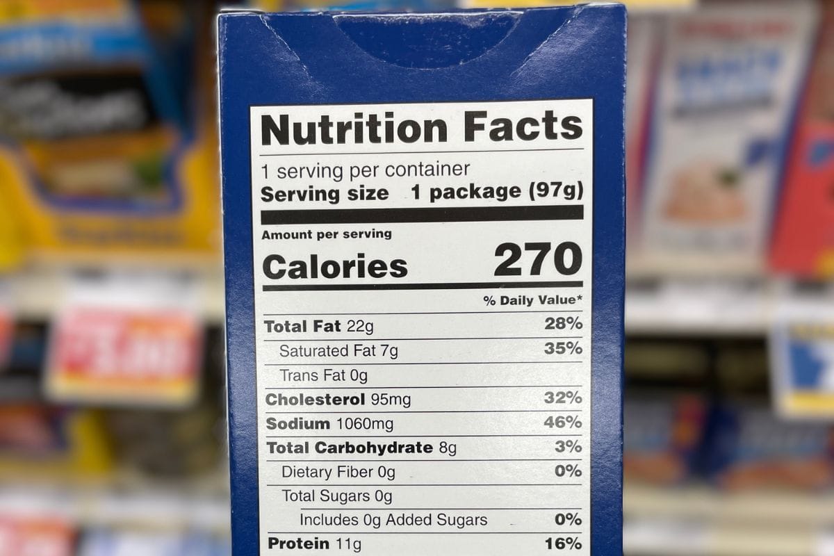 Spam snack kit nutritional facts