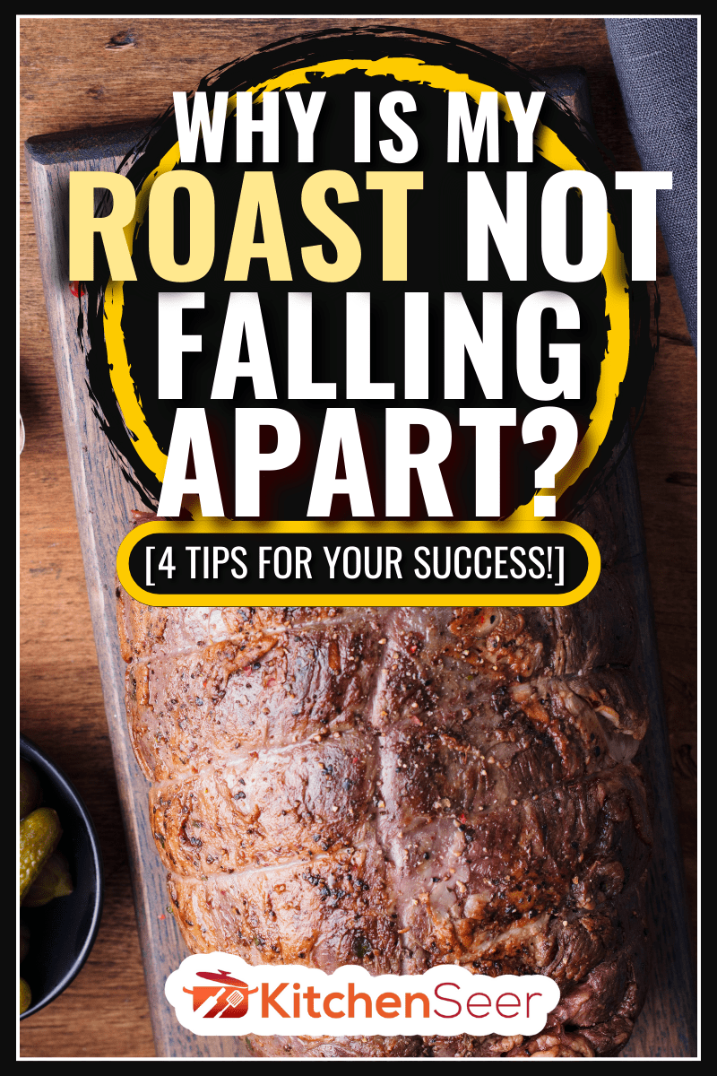 Roast beef on cutting board. Wooden background. - Why Is My Roast Not Falling Apart [4 Tips For Your Success!]