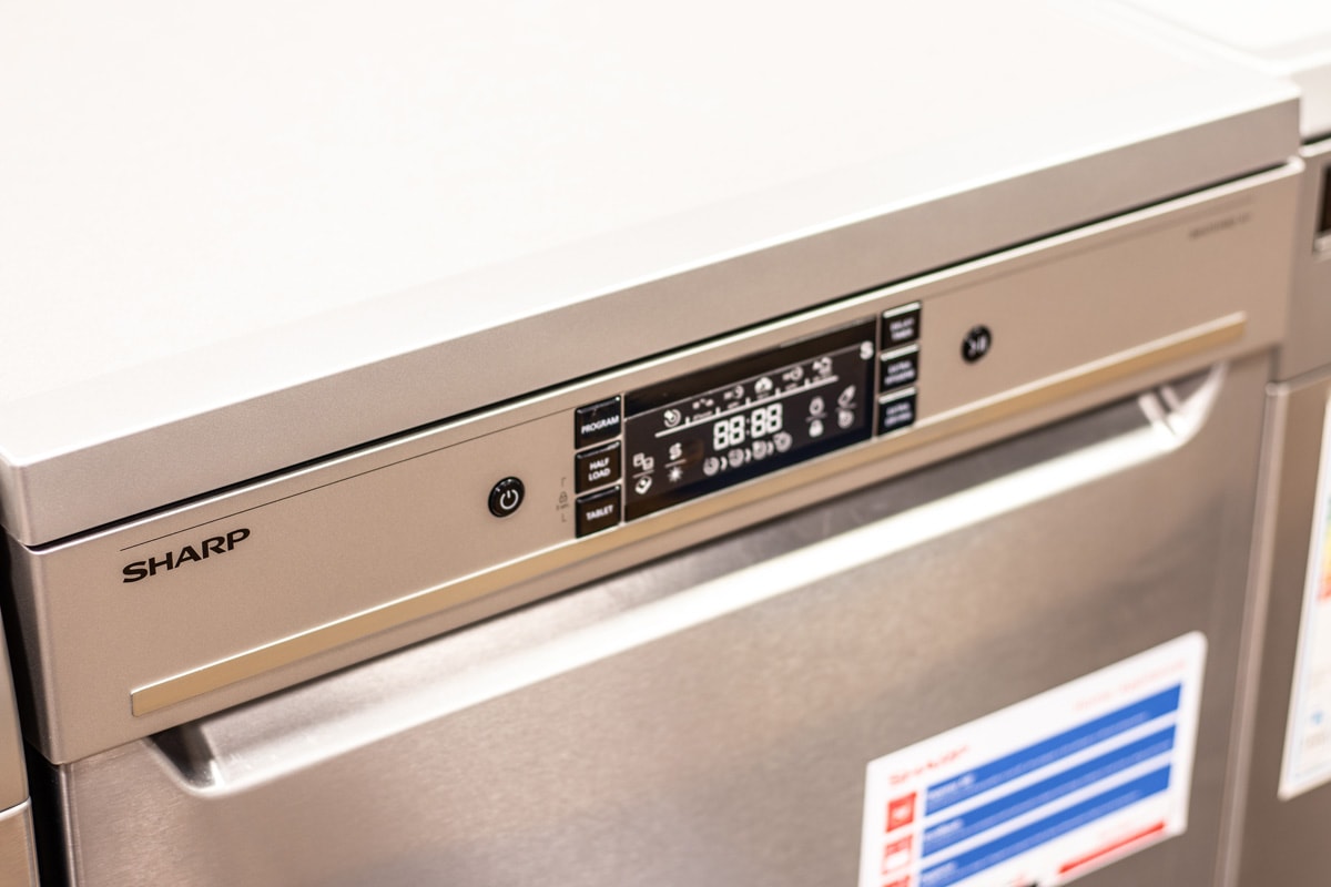 Sharp Dishwasher for display at a store