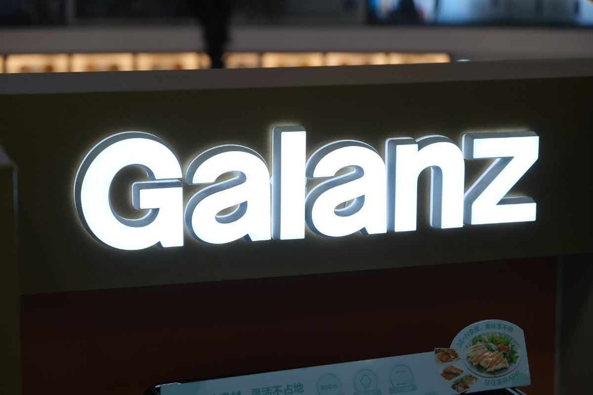 : close up Galanz store sign. Chinese electronic home appliances.