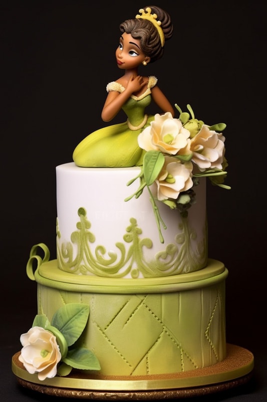 Princess Tiana themed cake