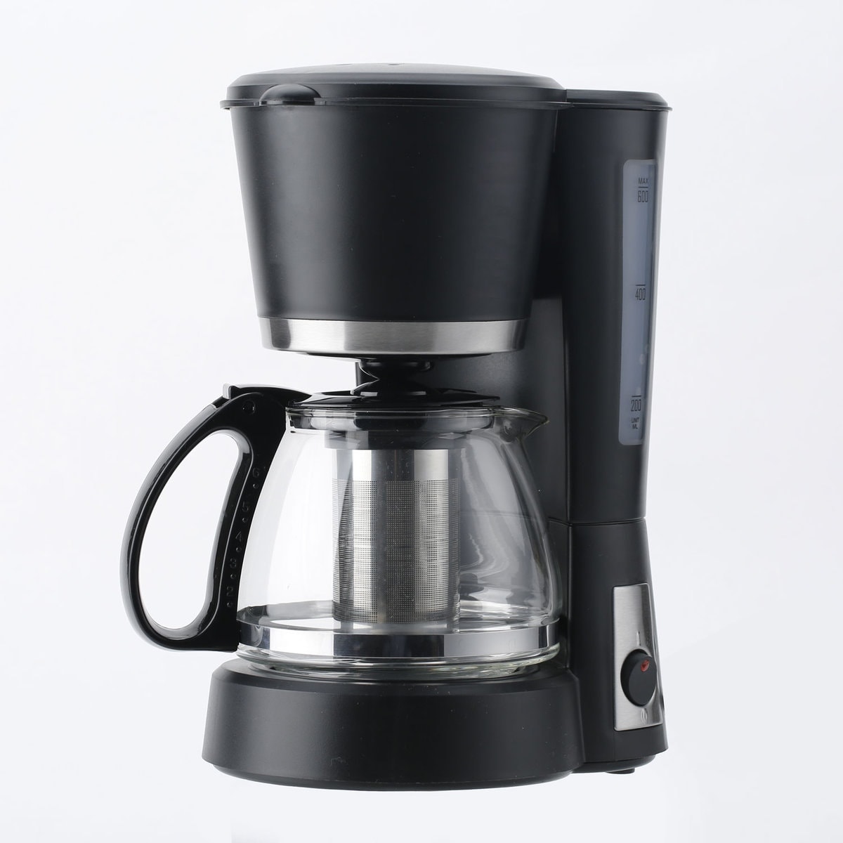 A modern coffee maker on a white background