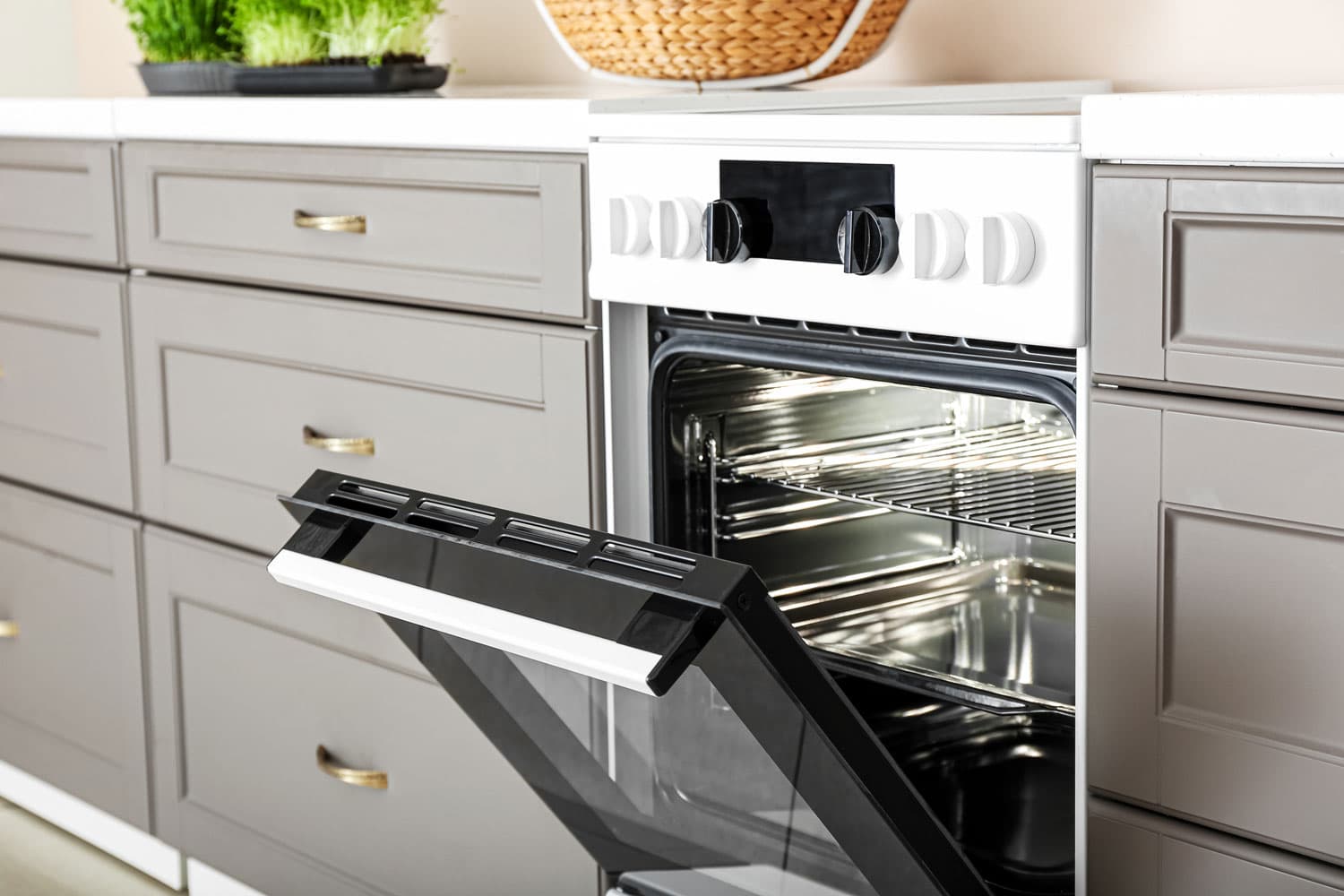 Modern electric oven in kitchen
