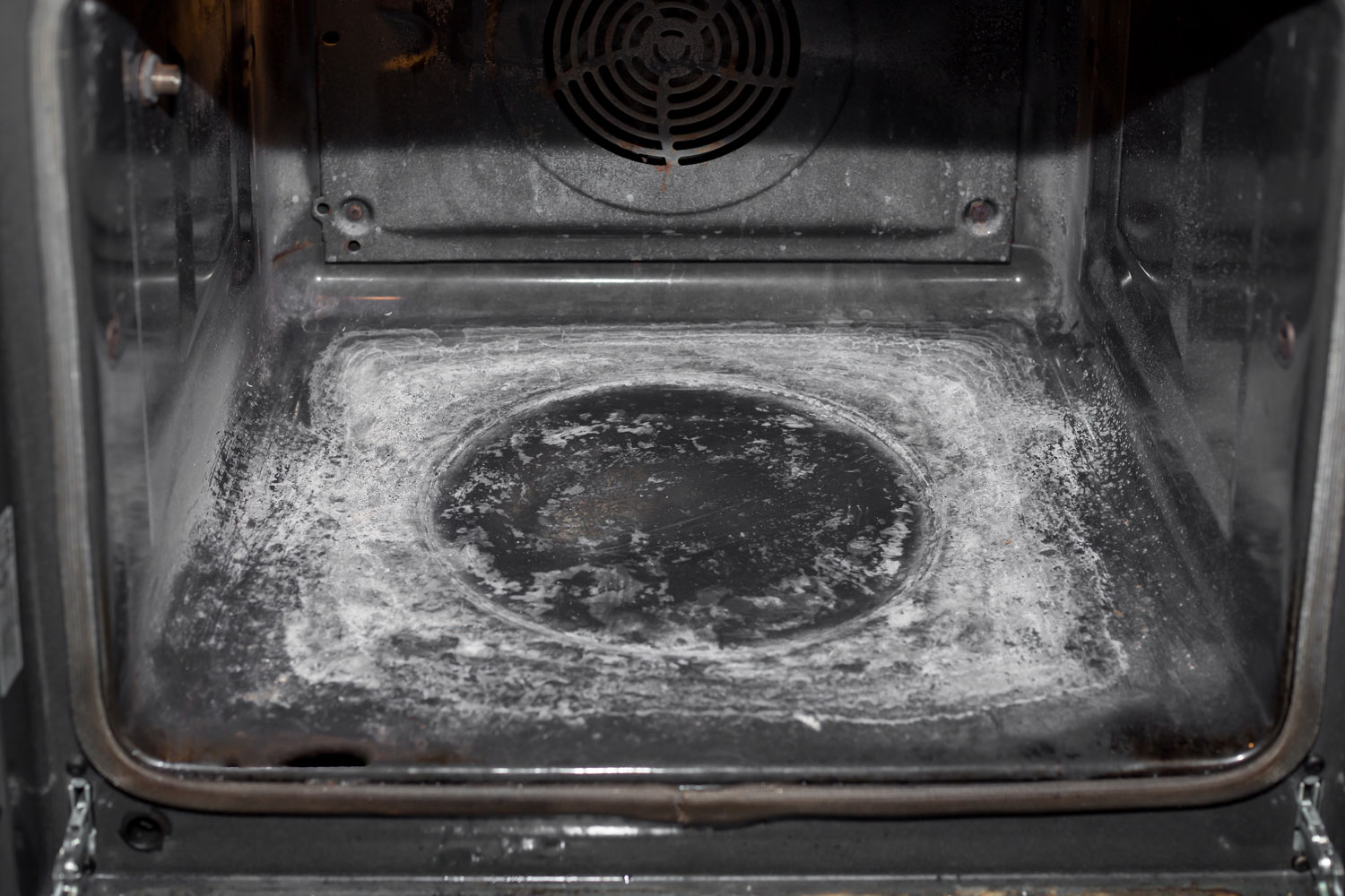 Oven after a self-cleaning, just wipe off
