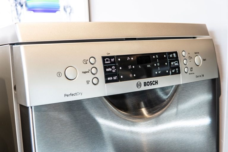 A Bosch dishwasher photographed in the kitchen, Bosch 300 Vs. 500 Vs. 800 Dishwasher Which Should You Choose