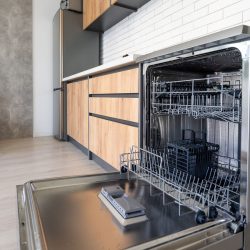 A modern dishwasher in the kitchen, How To Reset A Viking Dishwasher [Quickly & Easily] - 1600x900